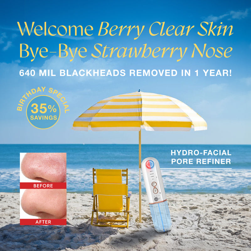 Berry Clear Skin Set | with Deepcare O2 Hydro-Facial Pore Refiner Device & ABC Serum