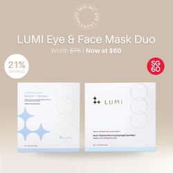 Lumi Multi-Peptide Eye Mask & Hydra Collagen Face Mask Duo Bundle